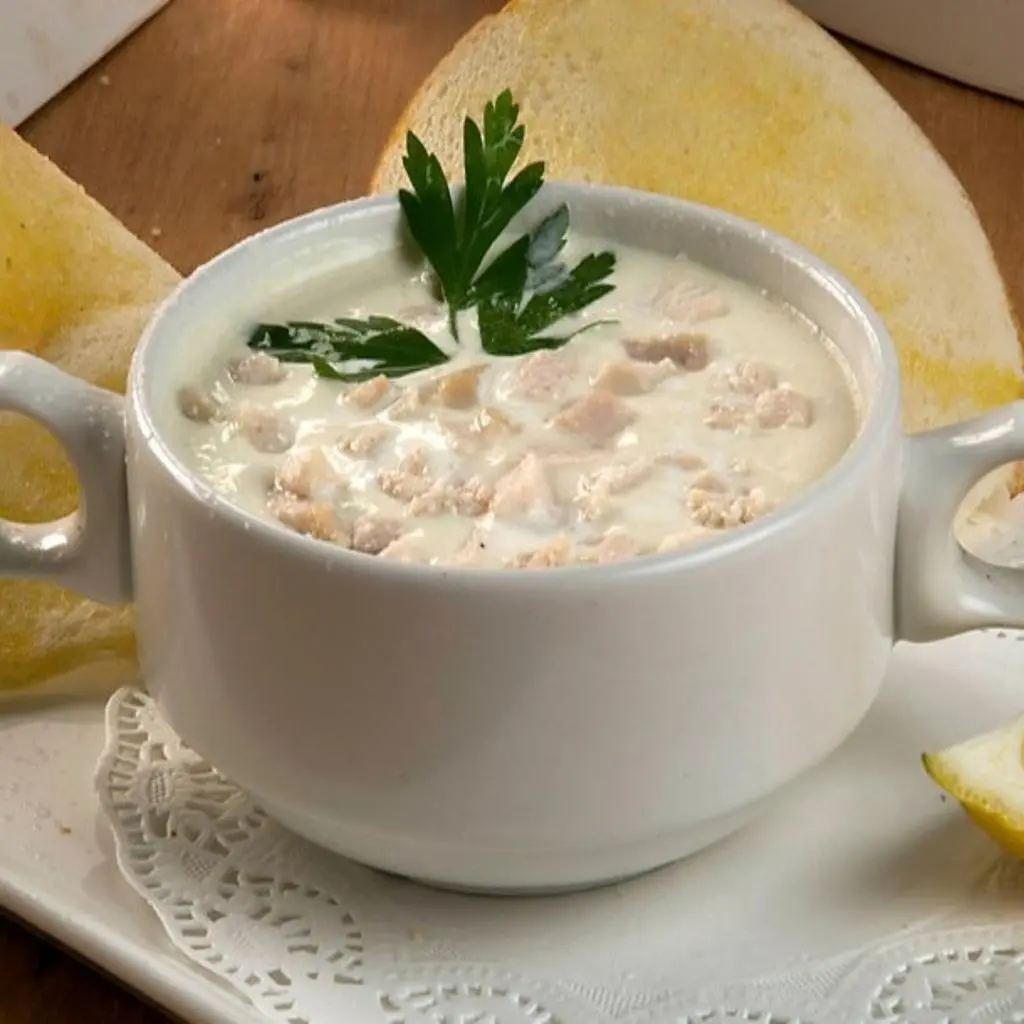 شوربة دجاج بالكريمة